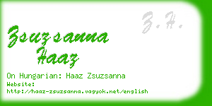zsuzsanna haaz business card